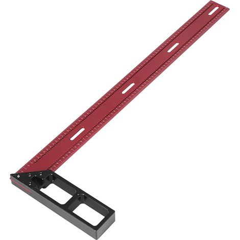 Quadratischer Messlineal aus präziser Aluminiumlegierung für Holzbearbeitung, Messen, Markieren und Anreißen, 50 cm (1/5)
