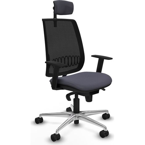 Sedia da ufficio piqueras y crespo Alares nero mesh alluminio (1/2)