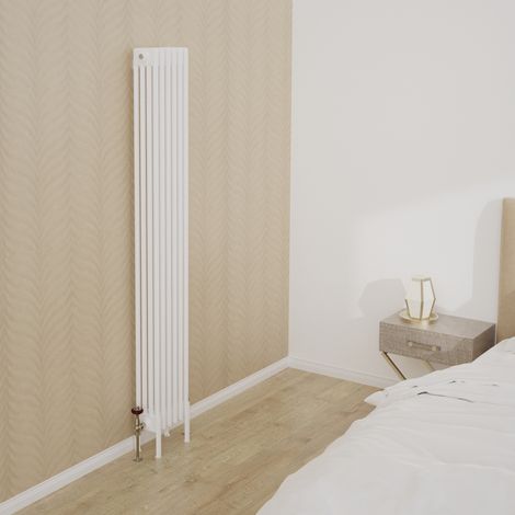 WarmeHaus 1800x290mm Vertical Traditional 4 Column White Radiator (1/5)