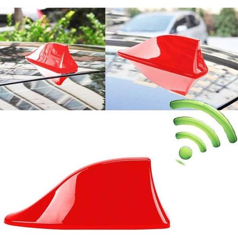 Antenne aileron de requin pour voiture, antenne radio FM universelle étanche à fixer sur le toit avec base adhésive (1/4)