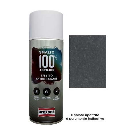 SMALTO SPRAY 100% ACRILICO ANTICHIZZANTE AREXONS - GRAFITE ML 400- 6 pezzi