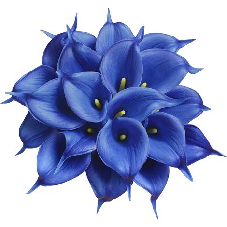 Fleur Artificielle Calla Lily - 34 Cm - Tige Souple Avec Fil Métallique - Décoration Intérieure Extérieure - Lot De 20 (1/5)