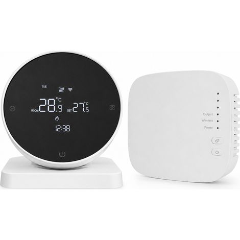 Thermostat WiFi R7 sans fil RF pour chaudière à gaz, compatible Tuya et commande vocale Yandex Alice (1/5)