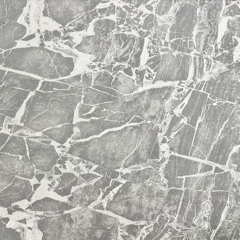 Rasch Vasari Enzo Grey Marble Wallpaper Metallic Heavyweight Textured Vinyl (1/4)