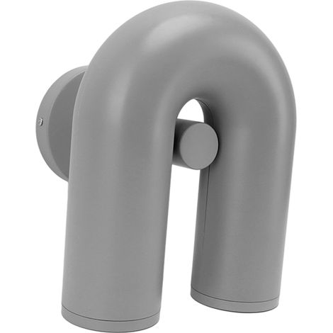 U-förmige Wandleuchte aus Eisen und ABS im nordisch-modernen, warmen Design, dekorative Wandleuchte, U-förmige Laterne für Hotelkorridore, 85–265 V, Grau (1/5)