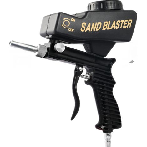 Pistolet de sablage pneumatique portable pour éliminer la rouille, l'huile et les impuretés (Pistolet de sablage noir) (1/5)