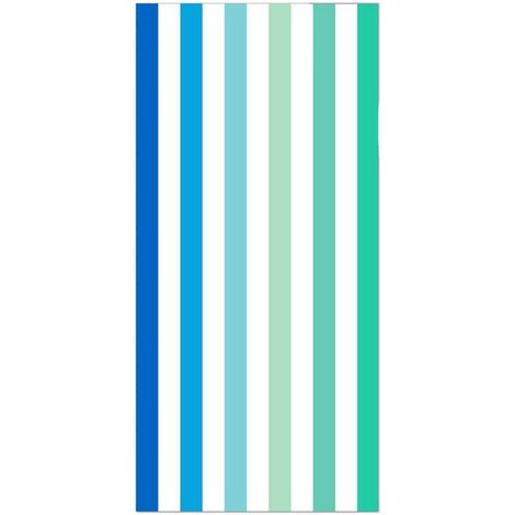 Serviette De Plage - Microfibre - 80 X 160 Cm - Rayures Multicolores - 1 Piece (1/5)