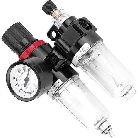 Filtre régulateur lubrificateur pneumatique G1/4 avec séparateur eau-huile et piège à humidité (1/5)