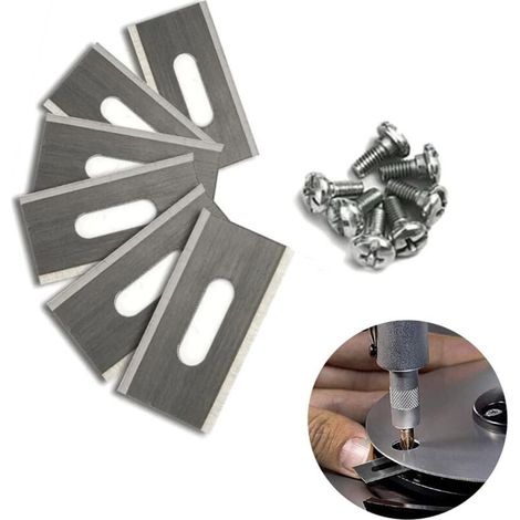 pour lames de tondeuse à gazon avec double lame aiguisée en mm 30 pièces 35.5x15.8 acier inoxydable (1/4)