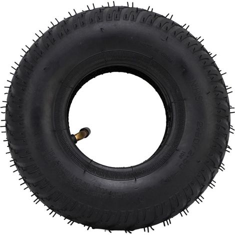 Pneu et chambres à air 2.80/2.50-4 avec tige de valve coudée TR87, ensemble de chambres à air pour camion à main, chariot utilitaire, brouettes, chariots, scooters (1/5)