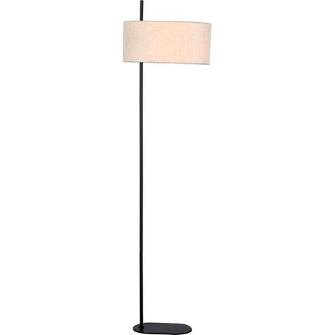Lampadaire scandinave noir abat-jour beige E27 Rabalux (1/3)