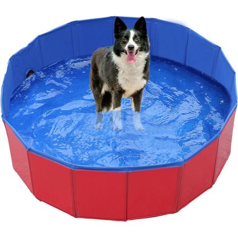 Haustierbadewanne – Faltbarer PVC-Pool – Für Hunde und Katzen – Für drinnen und draußen – 1 Stück (1/5)