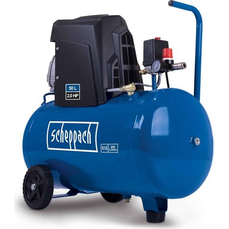 Scheppach Compresseur d’air HC63 – 1500 W – 230 V – 10 bar – Cuve de 50 L – Débit d’aspiration 220 L/min – 97 dB (1/5)