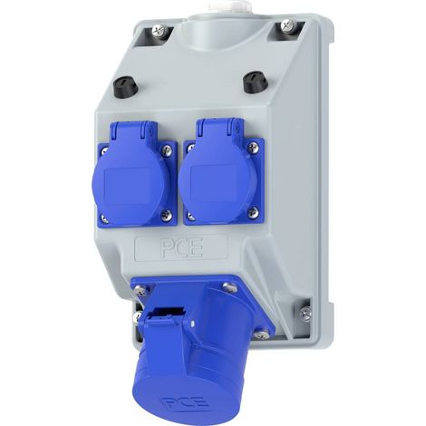 PC Electric 16082352 Bloc multiprise gris, bleu