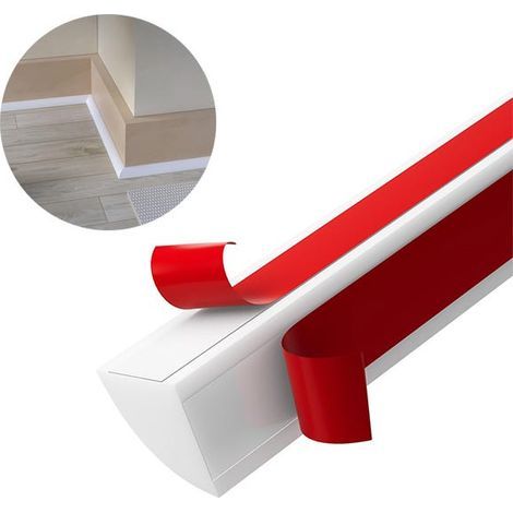 2m Self-Adhesive Rubber Edging Molding, Peel and Stick, Corner Line, WhiteHigh quality enhances quality of life. (1/5)