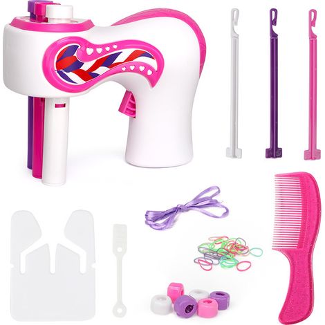 Machine à tresser électrique - Outils de tressage automatiques - Fer à tresser portable - Kit de coiffure à faire soi-même pour femmes - Piles non incluses (1/5)