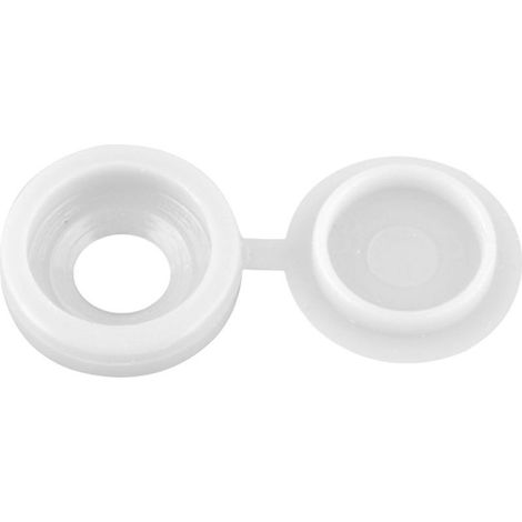 GARRYFIZH Couvercle de bouchon à vis en plastique, trou de protection décoratif M5 pour vis autotaraudeuses, placard de meubles blanc (1/5)