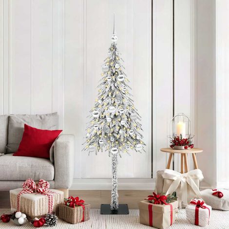 vidaXL Árbol de Navidad White 150 cm PE y Acero (1/5)