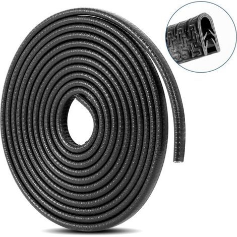 U-förmige Türkantenschutzleisten aus Gummi, 5 Meter Aufprallschutz (schwarz) (1/4)