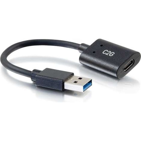 Cbl/6in .15m USB C Female to USB A Male C2G USB C to USB Adapter - SuperSpeed USB Adapter - 5Gbps - F/M - Adaptateur USB - 24 pin USB-C (F) reversible pour USB type A (M) - USB 3.0 - 15.2 cm - moulé -