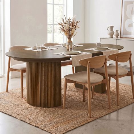 Table extensible avec rangement 120-160-240cm effet chêne brun