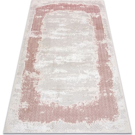 Teppich CORE A004 Rahmen, schattiert - Struktur zwei Vliesebenen,  beige / rosa pink 180x270 cm