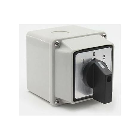 Single Phase Source Inverter - Switch 3 Positions (1-0-2) Universal Cam Rotary Selector LW26-25A 690V, 2 Sections 8 Terminals, with Main Switch (1/5)