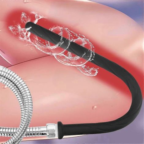 Douchette à lavement extra-longue avec embout en silicone, convient aux hommes et aux femmes, débit d'eau réglable, facile à utiliser