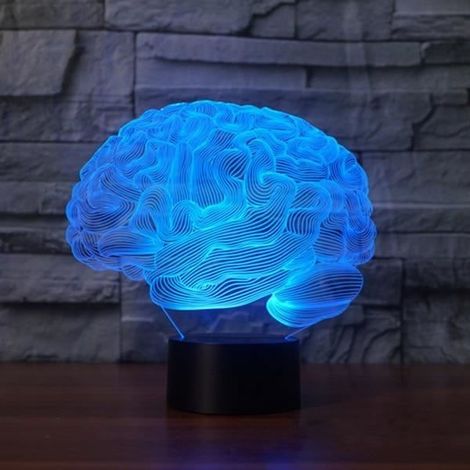 3D Lampe D\'illusion Cerveau Forme Couleur Changeante Commutateur Tactile LED Veilleuse Acrylique Bureau Atmos-Ywey (1/5)