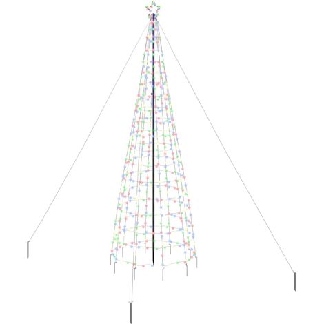 Árbol de Navidad LED con estacas de tierra Multicolor 400 cm vidaXL