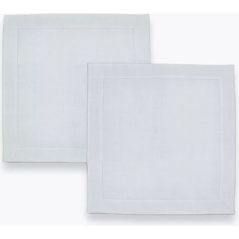Juego de 2 servilletas duka lycklig 40x40 cm 100% lino blanco (1/3)