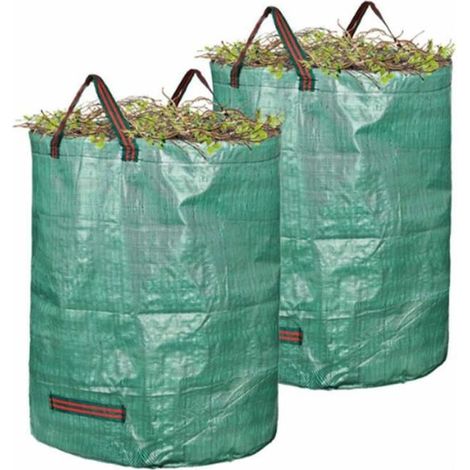 2pcs Sacs à Déchets de Jardin Robustes - 300L Sacs de Jardin Réutilisables avec Poignées - polypropylène imperméable, Pliables (1/4)
