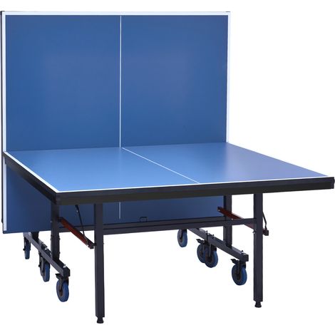 Mophorn Ping-Pong-Tisch, professioneller Tischtennis-Tisch, MDF für den Innenbereich, zusammenklappbar mit Schnellklemmnetz, feststellbaren Rädern, 25 mm dicke Tischplatten