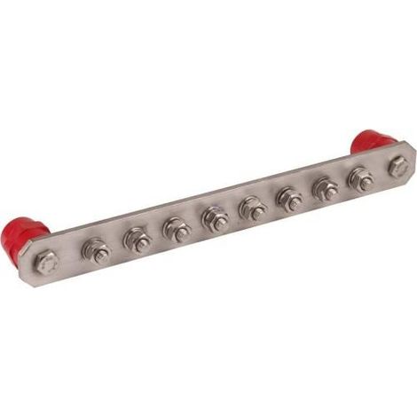 Dehn PAS I 8AP Barra de Distribución Plata Acero Inoxidable