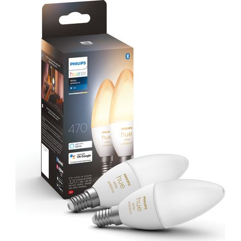 Philips Hue White Ambiance 2 Lampadine Smart E14 25 W (1/5)
