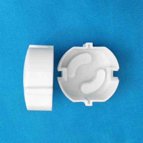 Protecteur de prise électrique Boîtier de sécurité pour enfants 20 couvre-prises ABS Standard européen 3.8cm (1/5)