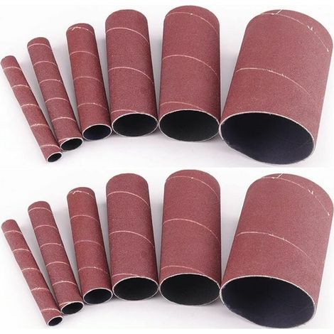Lot de 12 manchons abrasifs 11,4 cm pour ponceuse excentrique CHOYCLIT, papier de verre cylindrique, idéal pour ponçage fin et dégrossissage, compatible multi-usages. (1/5)