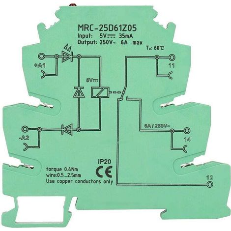 UlisemModule de Relais, Module de Relais à Semi - conducteurs ultra - mince de MRC-25D61Z05, pour Électrovanne Pneumatique à Courant Continu