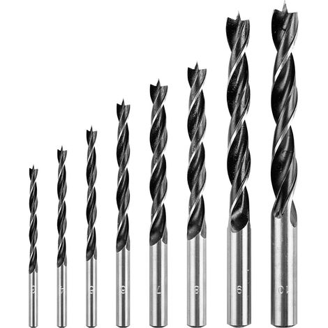 Graphite Ensemble de 8 Forets Bois Acier 3-10 mm