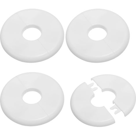 4Pcs Plaque De Couverture Rond En ABS 0.93"/23.5mm Blanc (1/5)