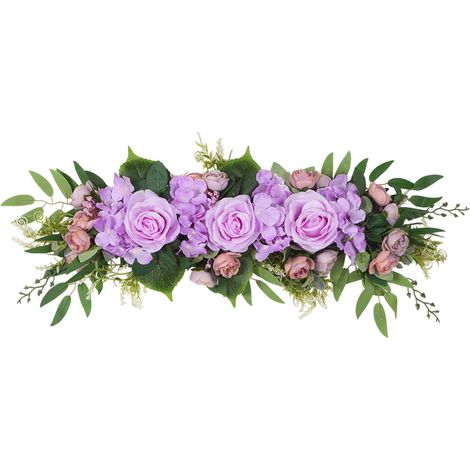 Guirlande Fleur Artificielle - Rose Pivoine Hortensia Feuilles D'eucalyptus - Décoration Pour Arche De Mariage Porte Intérieure Extérieure - 65 X 16 Cm - 1 Pièce (1/5)