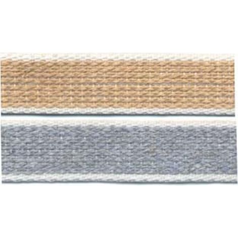 50MT CINTINO COTONE AVANA GRIGIO AVVOLGIBILI mt50x mm22h. rotolo gr18