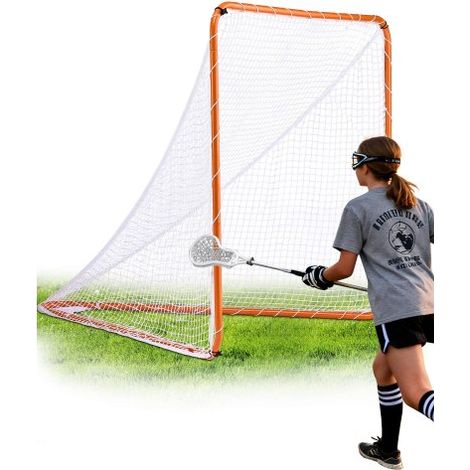 Lacrosse-Tor, 6' x 6' Lacrosse-Netz, Stahlrahmen-Lacrosse-Trainingsausrüstung für den Hinterhof, tragbares Lacrosse-Tor mit Tragetasche, schneller und einfacher Aufbau, perfekt für das Training (1/5)