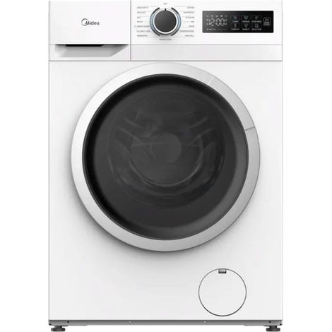 Midea MF110W80BA10. Tipo di carica: Caricamento frontale. Capacità cestello: 8 kg, Classe di efficienza della centrifuga: B, Silenziosità (centrifuga): 72 dB, Velocità di centrifuga... - MF110W80BA10W (1/5)