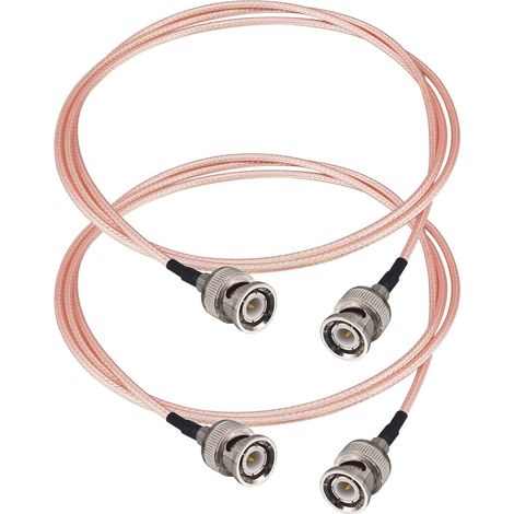 Câble Coaxial RG316 BNC Mâle vers BNC Mâle 1M – 50 Ohms Basse Perte Blindé Flexible pour Caméra Surveillance, Vidéosurveillance, Oscilloscope, Analyseur RF (1/5)