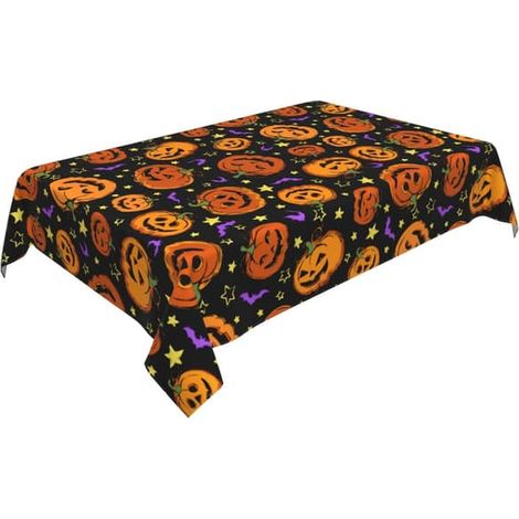 Lanterne citrouille d'Halloween Jack, rectangulaire, en tissu imperméable, pour une utilisation intérieure et extérieure, idéale pour le dîner de Thanksgiving ou tout autre événement (150 x 180 cm). (1/5)