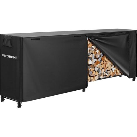 1 Support Bûches Acier, Réglable 244x122x35cm, Housse Oxford Imperméable, Intérieur Extérieur (1/5)