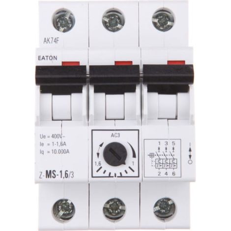 Interruptor automático para motor 3P 0,55kW 1-1,6A Z-MS-1.6/3 248407