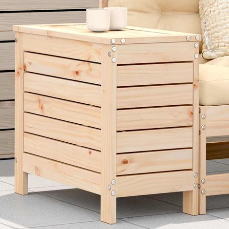Repose-pied de Jardin en Bois de Pin Massif avec Rangement Pouf d'Extérieur 62x31,5x52 cm - PANGIVO (1/5)