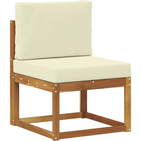Outdoor Middle Sofa Solid Acacia Wood vidaXL